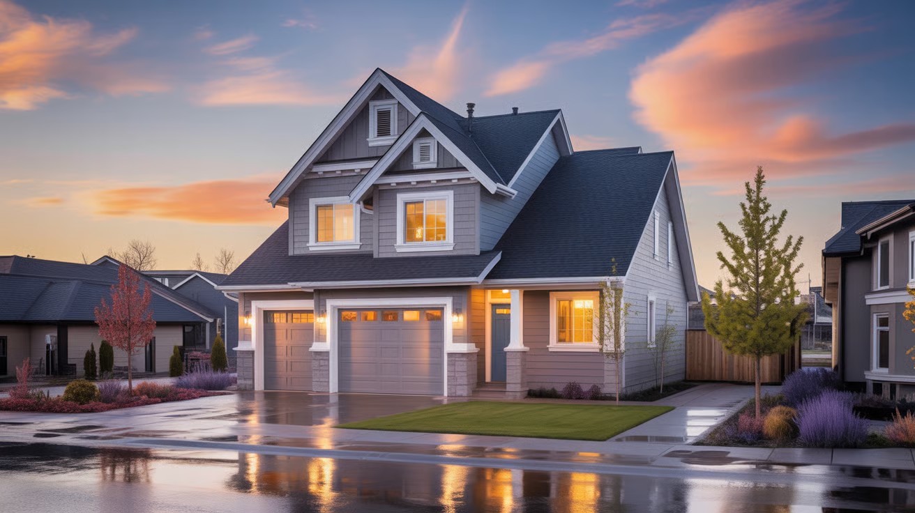standalone edmonton two story home exterior view